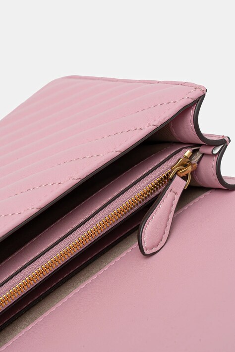 Pinko torebka skórzana kolor różowy 100941 A0GK