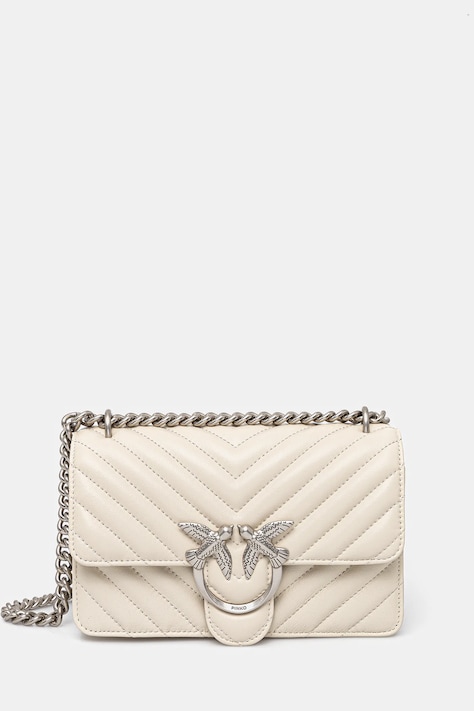 Kožená kabelka Pinko béžová barva, 100074 A0GK