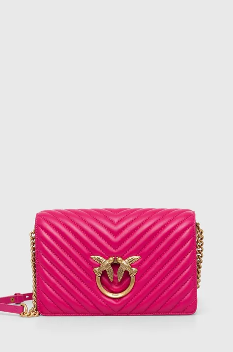 Pinko bőr táska rózsaszín, 100063.A0GK