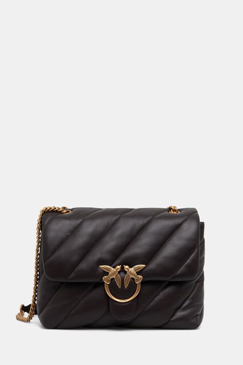 Pinko torebka crossbody damska skórzana bordowa 100037 A0F2