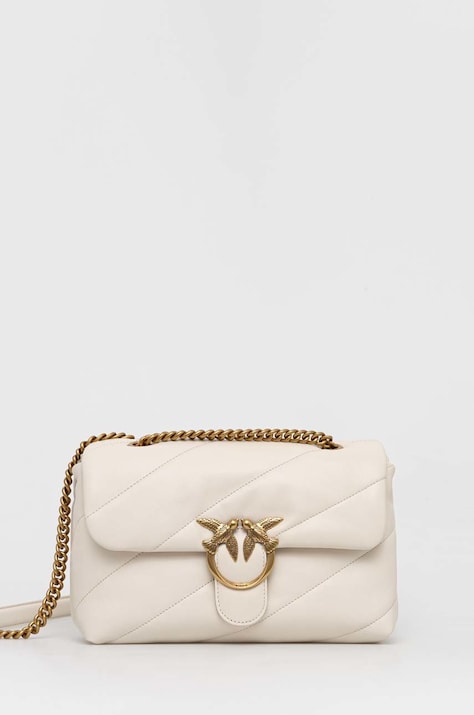 Pinko poseta de piele culoarea alb