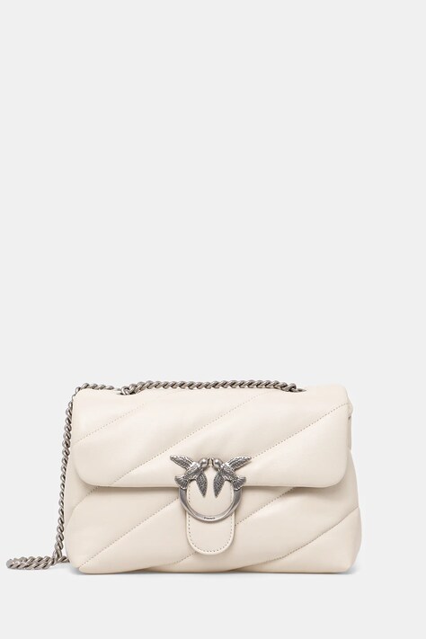 Kožená kabelka Pinko béžová barva, 100038 A0F2