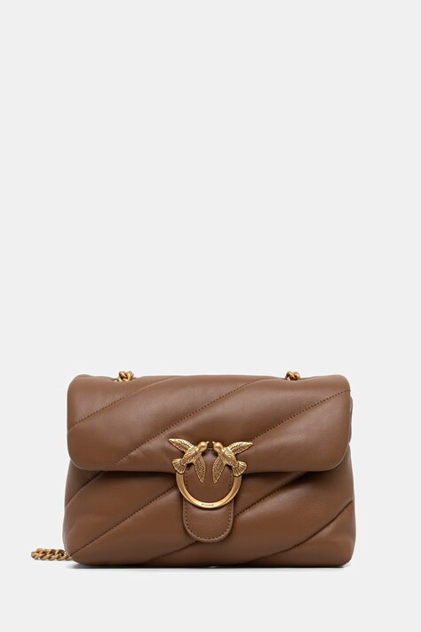 Pinko torebka crossbody damska skórzana bordowa 100038 A0F2
