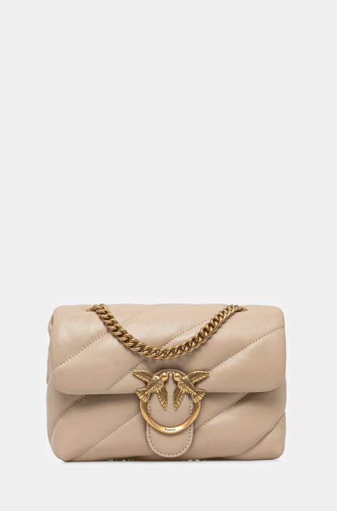 Pinko borsa a mano in pelle colore beige 100039 A0F2