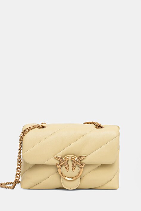 Pinko torebka skórzana kolor żółty 100039 A0F2