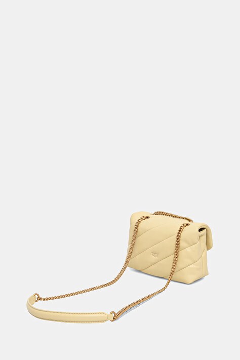 Pinko torebka skórzana kolor żółty 100039 A0F2