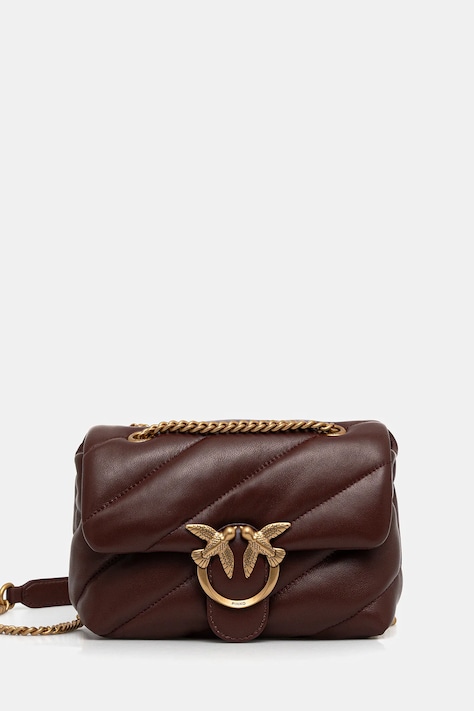 Кожаная сумочка Pinko цвет бежевый 100039 A0F2