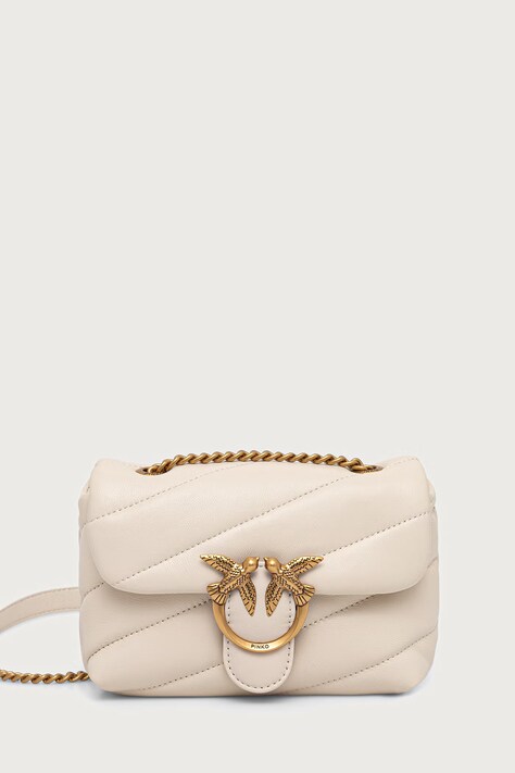 Pinko crossbody kabelka dámská kožená bílá 100040 A0F2