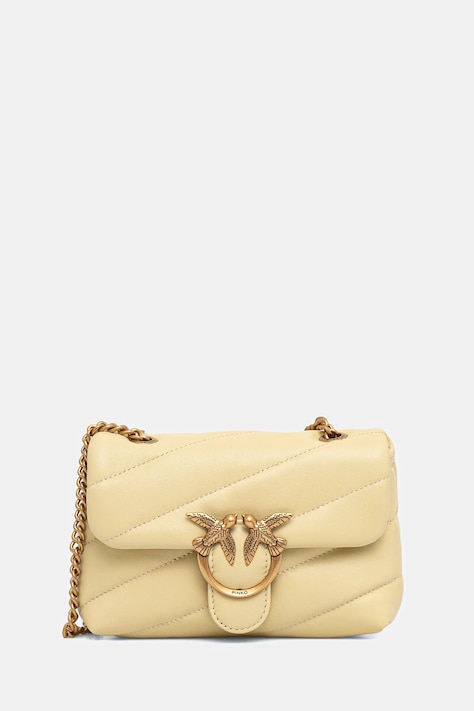 Кожаная сумочка Pinko цвет бежевый 100040 A0F2