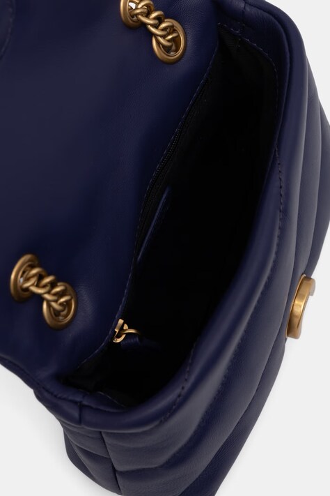 Pinko torebka skórzana kolor niebieski 100040 A0F2