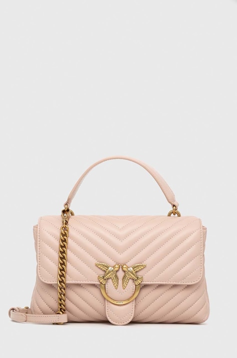 Кожаная сумочка Pinko цвет розовый 100043 A0GK