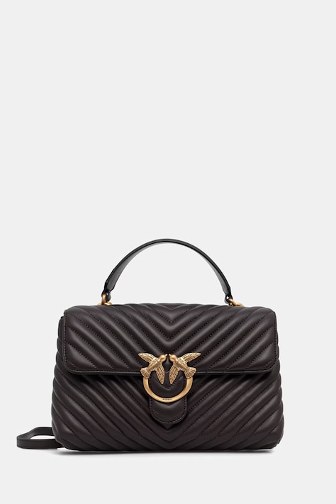Pinko чанта crossbody дамска от кожа бордо 100043 A0GK