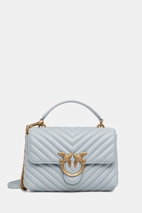 Pinko torebka skórzana kolor niebieski 100044 A0GK