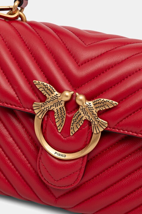Pinko torebka crossbody damska skórzana czerwona 100044 A0GK