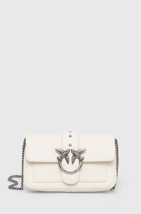 Pinko poseta de piele culoarea alb