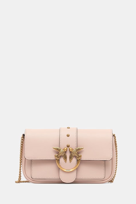 Pinko geantă crossbody pentru femei din piele roz 100061 A0F1