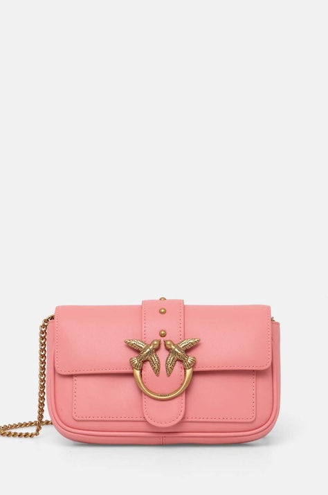 Pinko poseta de piele culoarea roz