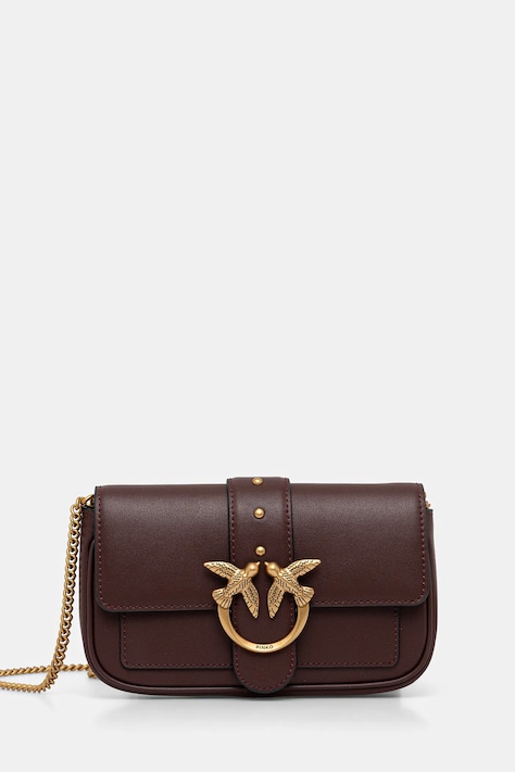 Pinko poșetă de piele culoarea violet, 100061 A0F1