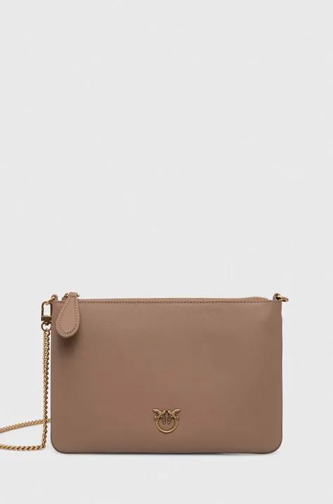 Шкіряна сумочка Pinko колір коричневий