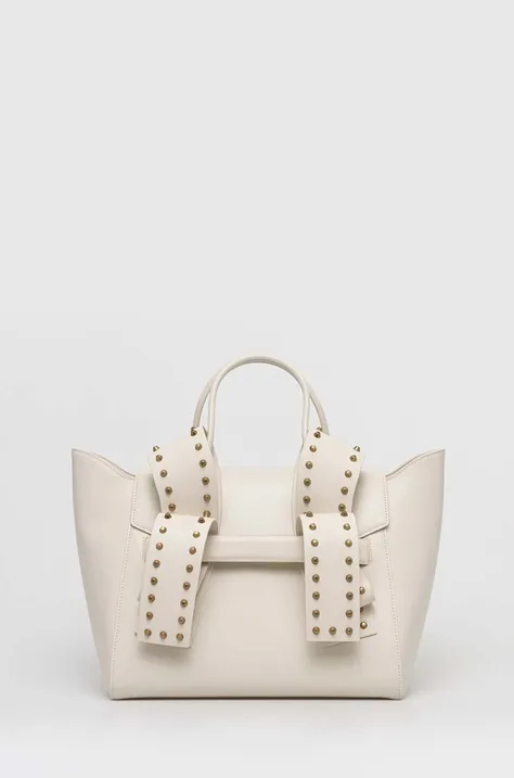 Шкіряна сумочка Pinko колір білий