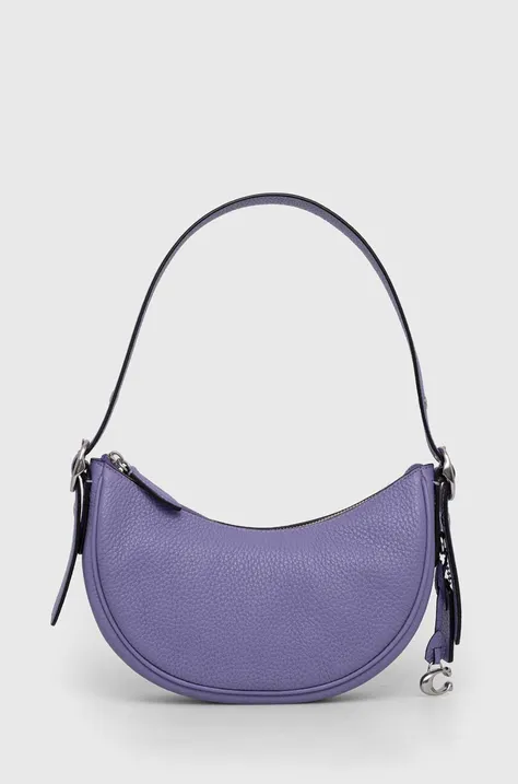 Шкіряна сумочка Coach колір фіолетовий