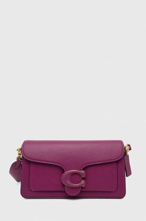 Шкіряна сумочка Coach Tabby колір фіолетовий CH735