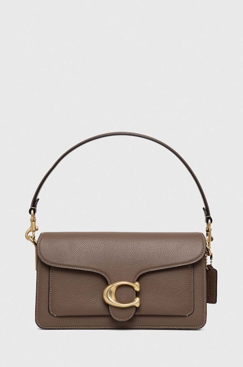 Coach leather handbag brown color