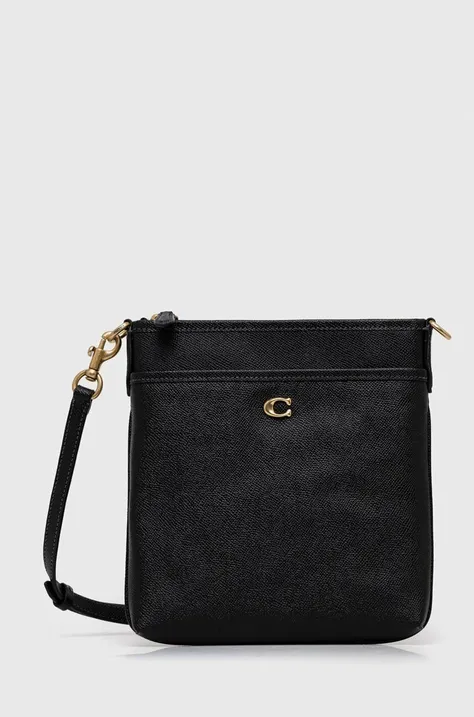 Δερμάτινη τσάντα Coach Χρώμα: μαύρο