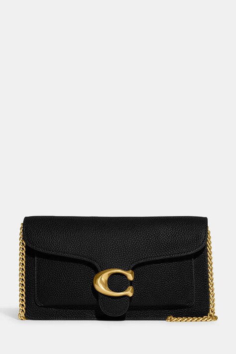 Coach geantă de piele Tabby Chain Clutch culoarea negru, CE772