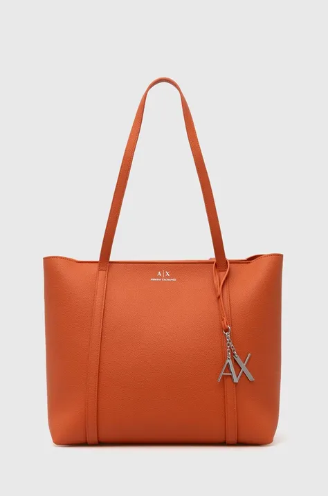 Τσάντα Armani Exchange χρώμα: πορτοκαλί