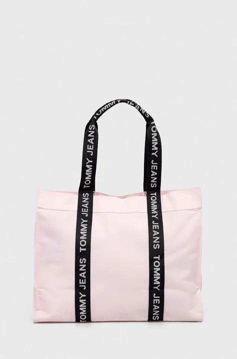 Τσάντα Tommy Jeans χρώμα: ροζ