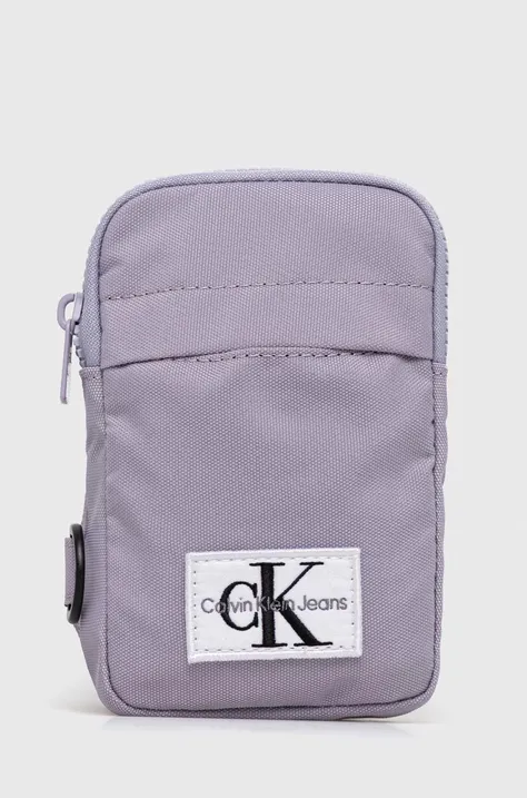 Otroška torbica za pas Calvin Klein Jeans vijolična barva