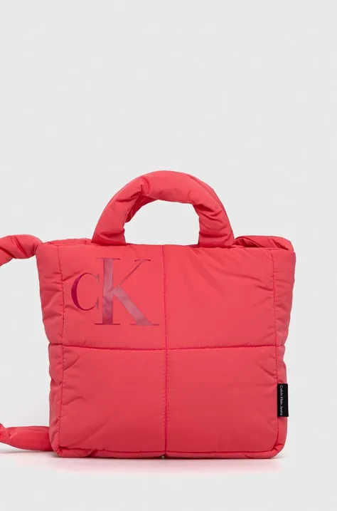 Τσάντα Calvin Klein Jeans χρώμα: ροζ