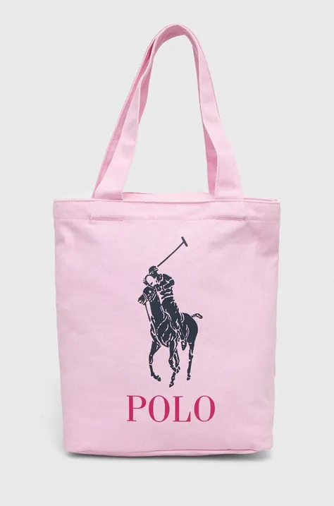 Otroška torbica Polo Ralph Lauren roza barva