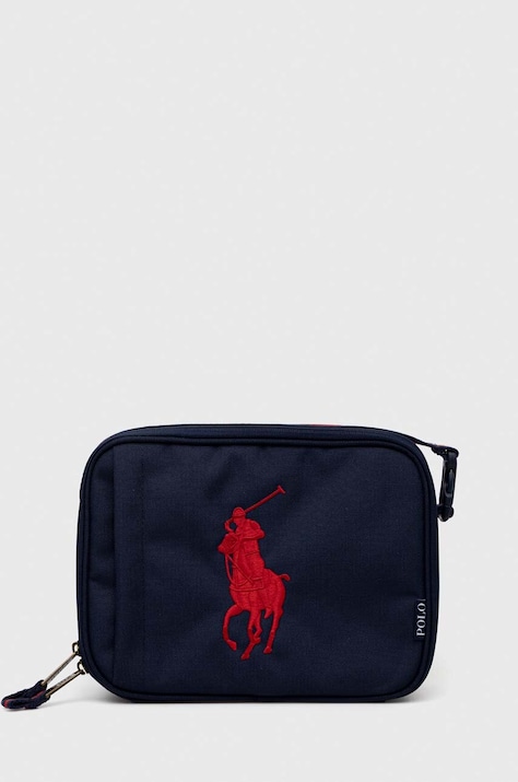 Polo Ralph Lauren geanta de pranz pentru copii culoarea albastru marin