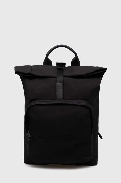 Рюкзак Calvin Klein чоловічий колір чорний великий з принтом