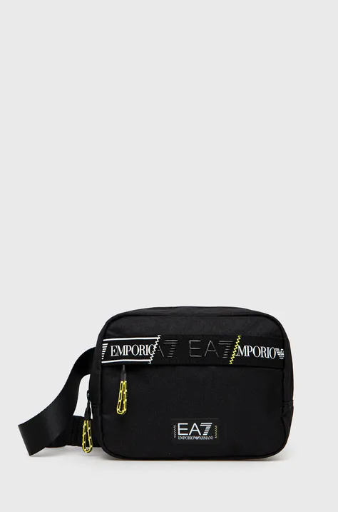 Τσάντα φάκελος EA7 Emporio Armani χρώμα: μαύρο