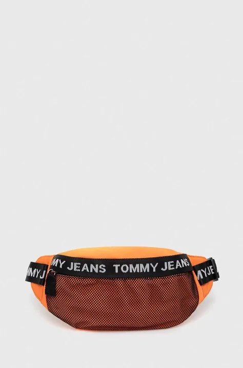 Τσάντα φάκελος Tommy Jeans χρώμα: πορτοκαλί
