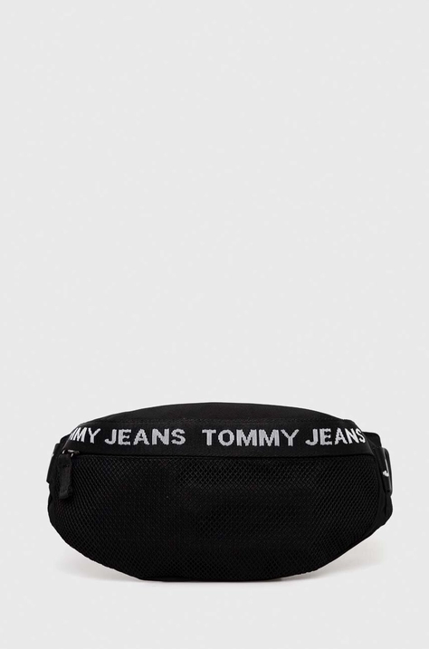 Τσάντα φάκελος Tommy Jeans χρώμα: μαύρο