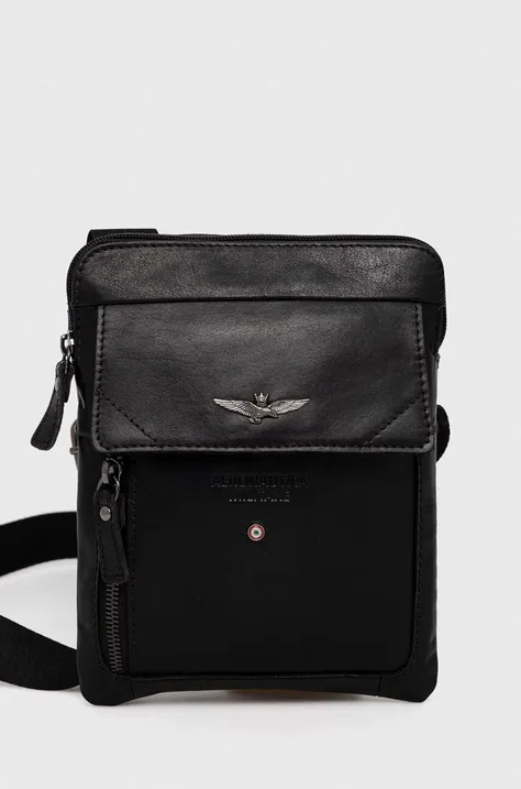 Kožna torbica Aeronautica Militare boja: crna