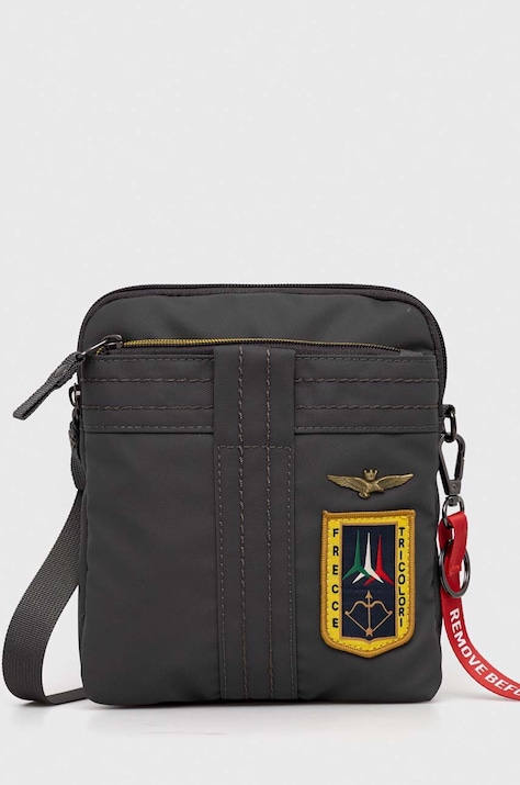 Malá taška Aeronautica Militare šedá farba, AM340