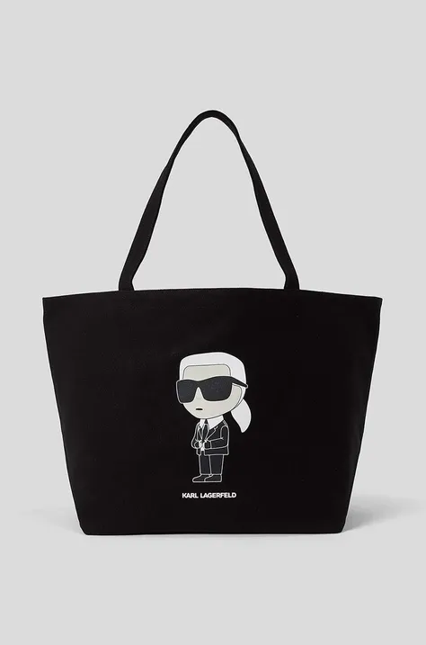 Бавовняна сумка Karl Lagerfeld колір чорний