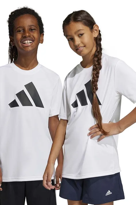 Дитяча футболка adidas U TR-ES LOGO колір білий з принтом