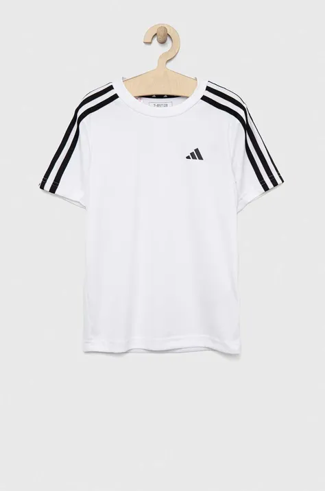 Дитяча футболка adidas U TR-ES 3S колір білий з аплікацією