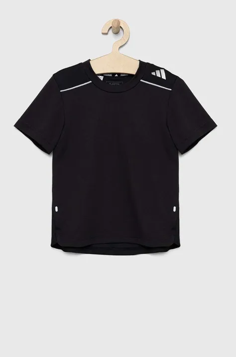 adidas t-shirt dziecięcy kolor czarny z nadrukiem