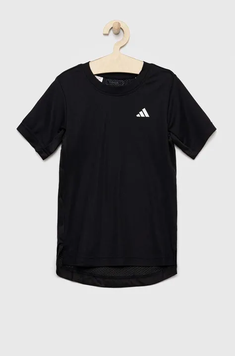 adidas Performance t-shirt dziecięcy kolor czarny gładki