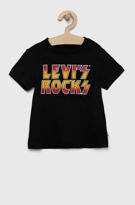 Levi's t-shirt bawełniany dziecięcy kolor szary z nadrukiem