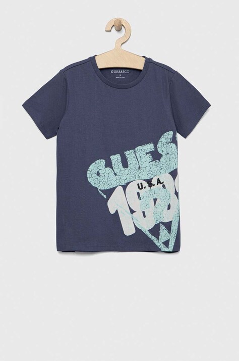 Дитяча бавовняна футболка Guess