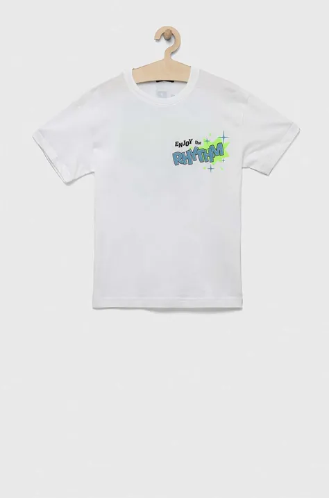 Βαμβακερό μπλουζάκι Sisley χρώμα: άσπρο