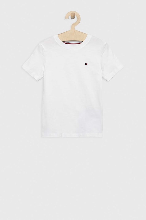 Tommy Hilfiger T-shirt bawełniany dziecięcy 2-pack kolor biały gładki